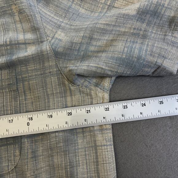 Caribbean Pure Silk Button Up Shirt Mens Medium Casual Plaid Vacation Hawaiian - Picture 5 of 8